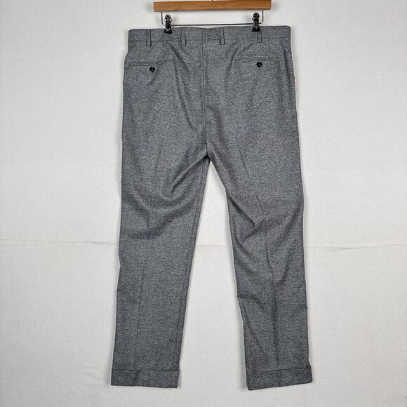 NWT Hart Schaffner Marx Mens 40x32 Gray Heathered Pleated Stretch Straight Pants - Picture 5 of 9